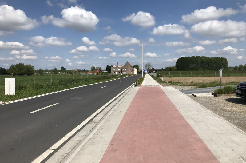 MOB Ledegem Veilig Fietspad Rollegemkapelsestraat